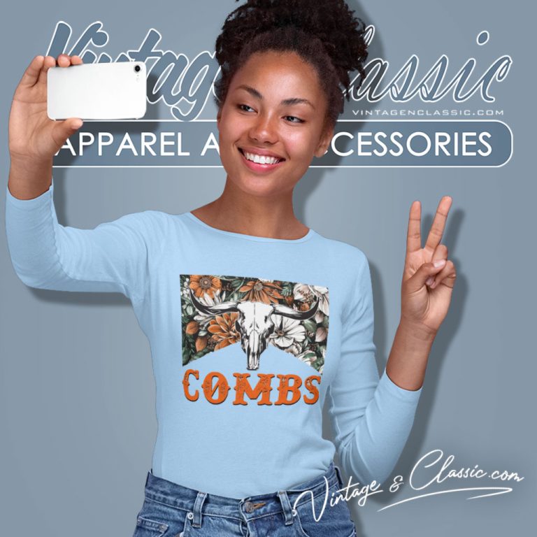 Luke Combs Bullhead Retro Style Long Sleeve Tee 1 Luke Combs Bullhead Retro Style Long Sleeve Tee 1