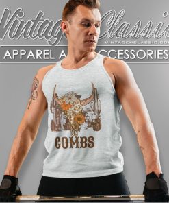 Luke Combs Bullhead Shirt Luke Combs Retro Style Tank Top Racerback 1