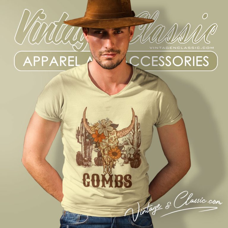 Luke Combs Bullhead Shirt Luke Combs Retro Style V Neck TShirt 1 Luke Combs Bullhead Shirt Luke Combs Retro Style V Neck TShirt 1