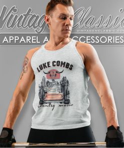 Luke Combs Bullhead Shirt Luke Combs World Tour Merch Cowboy Tank Top Racerback