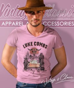 Luke Combs Bullhead Shirt Luke Combs World Tour Merch Cowboy V Neck TShirt