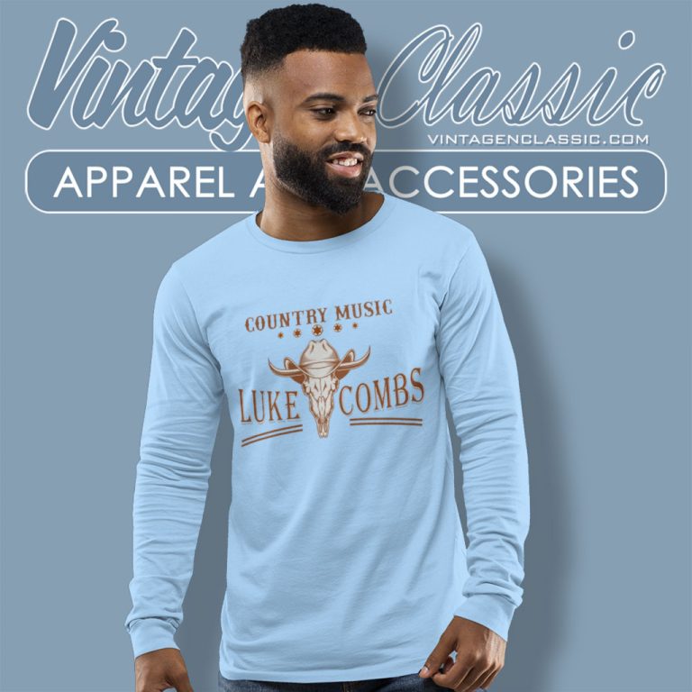 Luke Combs Country Music Combs Cowboy Long Sleeve Tee Luke Combs Country Music Combs Cowboy Long Sleeve Tee