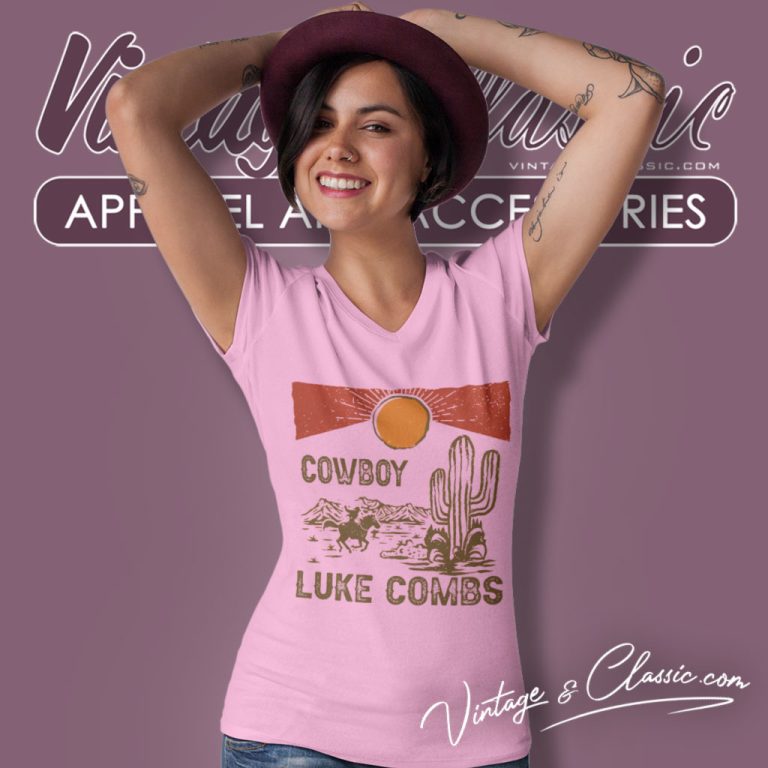Luke Combs Cowboy Shirt Country Music Combs V Neck TShirt Luke Combs Cowboy Shirt Country Music Combs V Neck TShirt