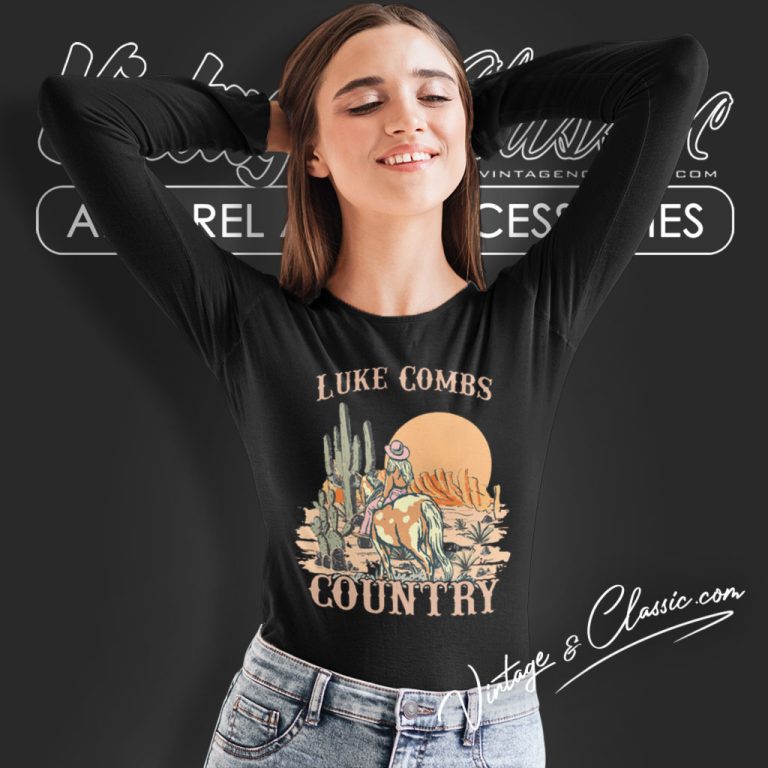 Luke Combs Cowgirl Shirt Vintage Luke Combs Country Long Sleeve Tee Luke Combs Cowgirl Shirt Vintage Luke Combs Country Long Sleeve Tee