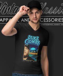 Luke Combs Shirt Growin Up And Gettin Old Tour 2024 V Neck TShirt