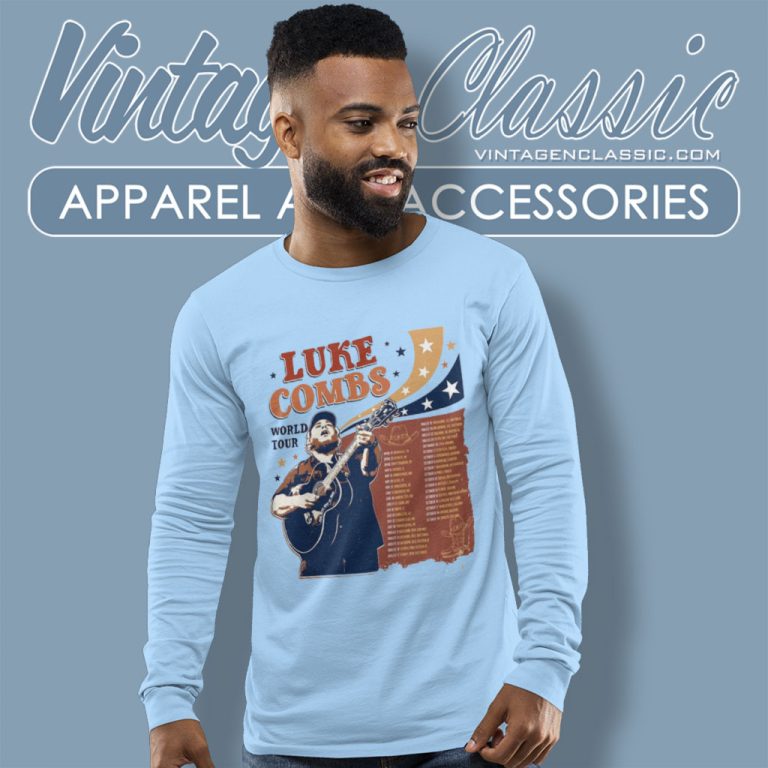 Luke Combs World Tour 2023 Long Sleeve Tee 1 Luke Combs World Tour 2023 Long Sleeve Tee 1