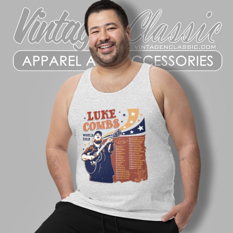 Luke Combs World Tour 2023 Tank Top Racerback 1 Luke Combs World Tour 2023 Tank Top Racerback 1