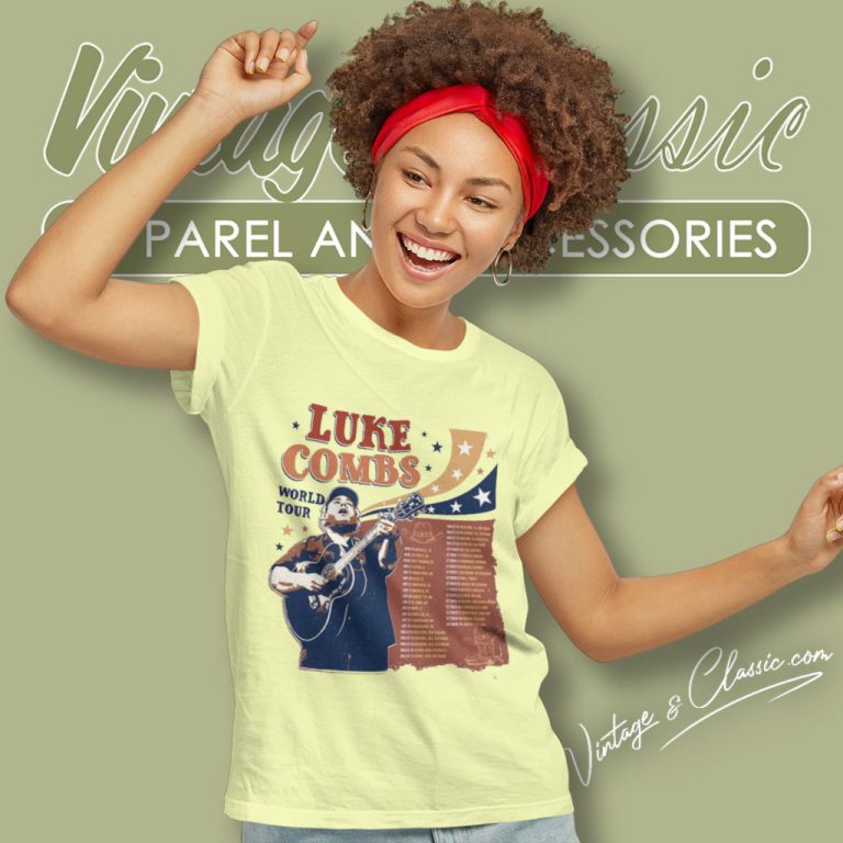 Luke Combs World Tour 2023 Women T Shirt 1 Luke Combs World Tour 2023 Women T Shirt 1