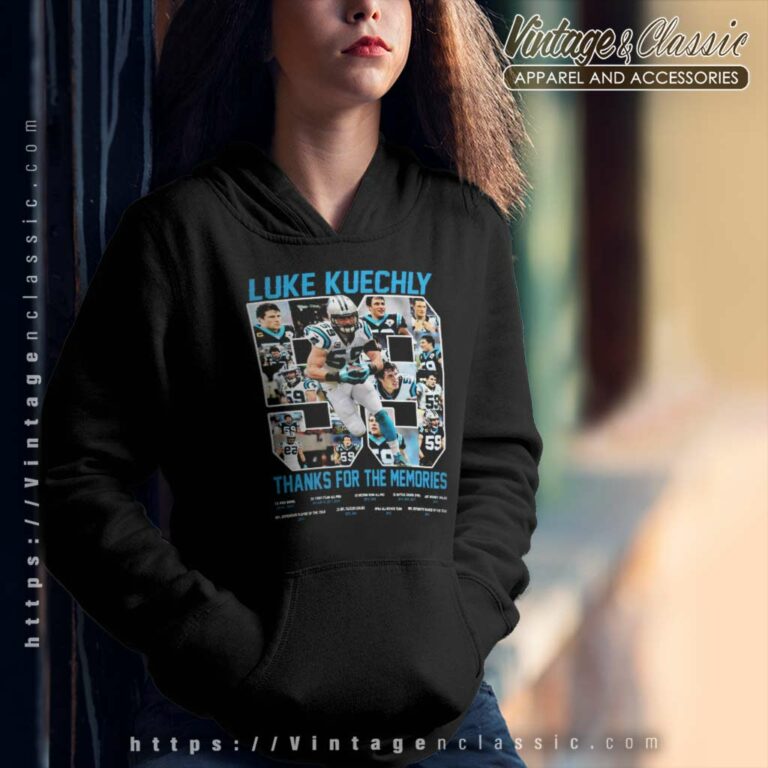 Luke Kuechly 59 Thanks For The Memories Hoodie Luke Kuechly 59 Thanks For The Memories Hoodie
