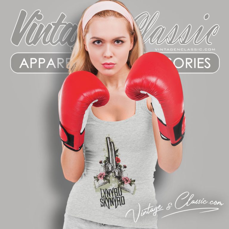 Lynyrd Skynyrd Floral Gun Tank Top Racerback Lynyrd Skynyrd Floral Gun Tank Top Racerback