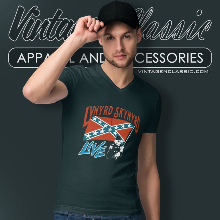 Lynyrd Skynyrd Live V Neck TShirt Lynyrd Skynyrd Live V Neck TShirt