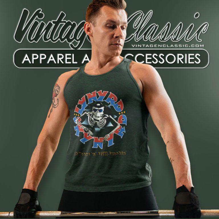 Lynyrd Skynyrd Shirt 10 Years N Still Smokin Tour Tank Top Racerback Lynyrd Skynyrd Shirt 10 Years N Still Smokin Tour Tank Top Racerback
