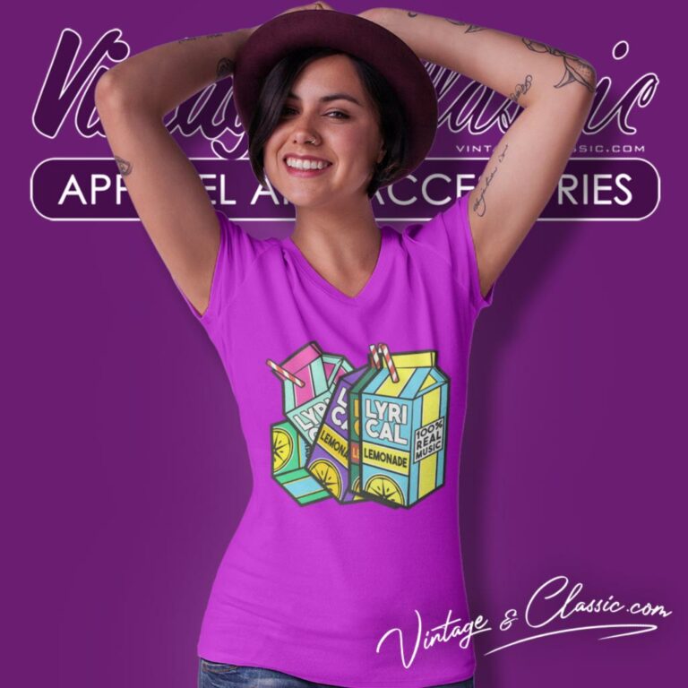 Lyrical Lemonade 100 Real Music V Neck TShirt Lyrical Lemonade 100 Real Music V Neck TShirt