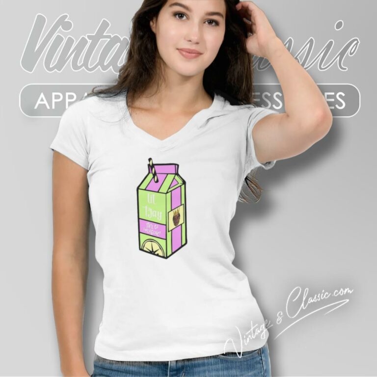 Lyrical Lemonade Lil Tjay V Neck TShirt Lyrical Lemonade Lil Tjay V Neck TShirt