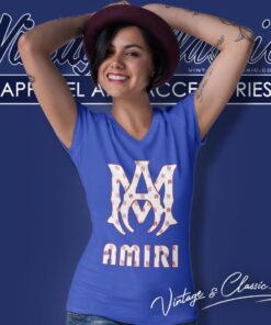 Ma Amiri Pattern V Neck TShirt