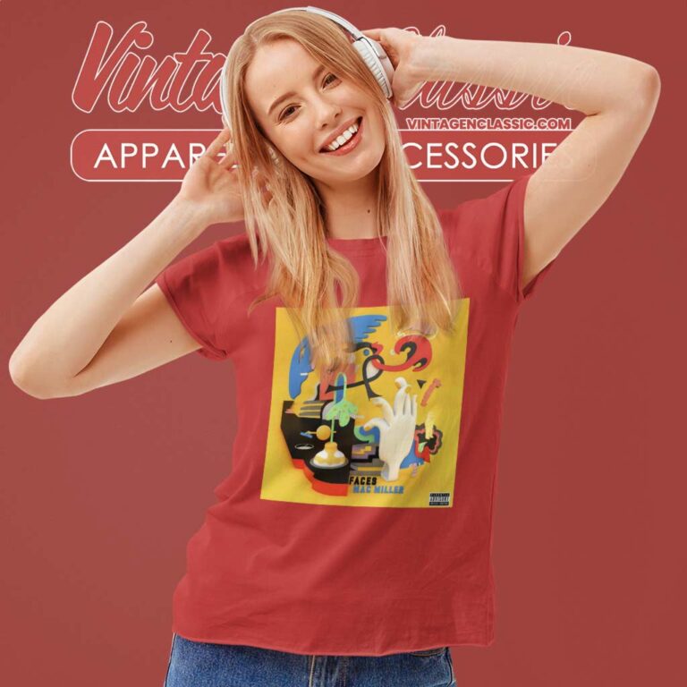 Mac Miller Faces Adult Women TShirt Mac Miller Faces Adult Women TShirt