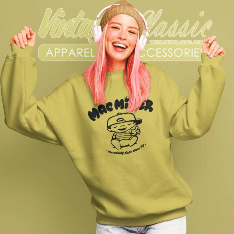Mac Miller Thumbs Up Baby Sweatshirt Mac Miller Thumbs Up Baby Sweatshirt