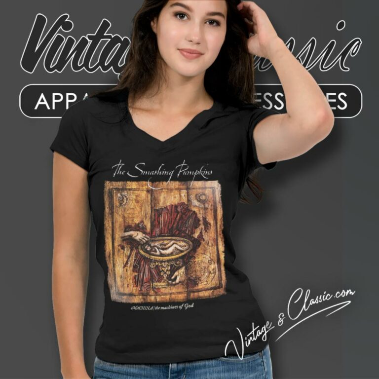 Machina The Machines Of God Shirt Smashing Pumpkins V Neck TShirt Machina The Machines Of God Shirt Smashing Pumpkins V Neck TShirt
