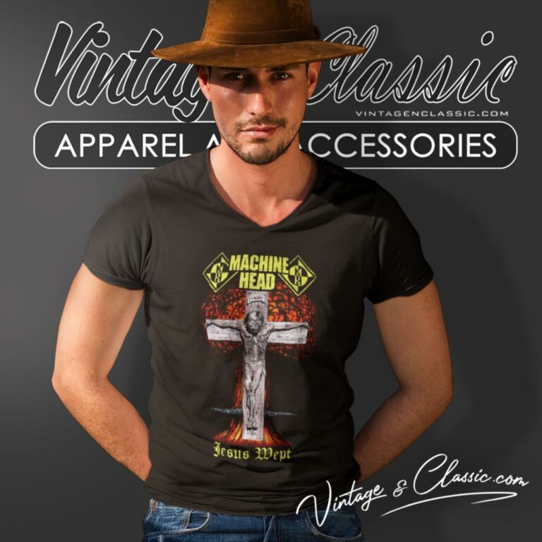 Machine Head Jesus Wept V Neck TShirt Machine Head Jesus Wept V Neck TShirt