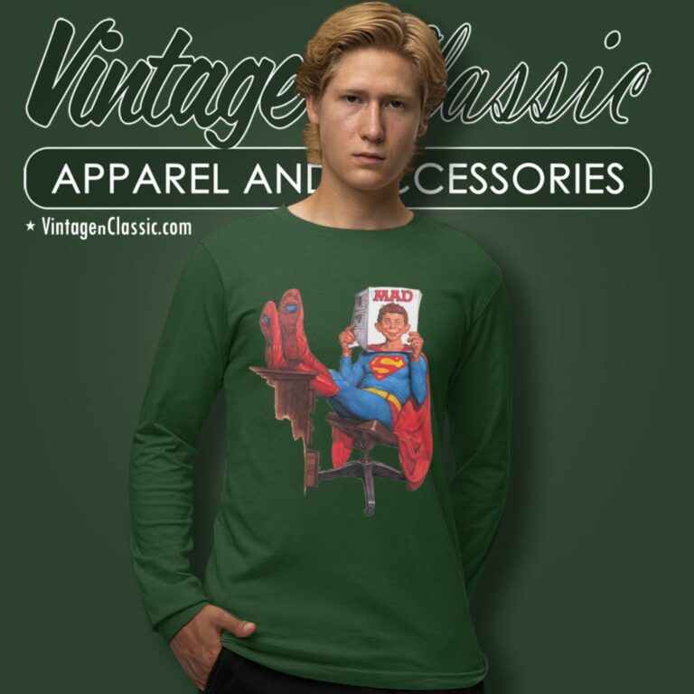 Mad Magazine Superman Long Sleeve Tee Mad Magazine Superman Long Sleeve Tee