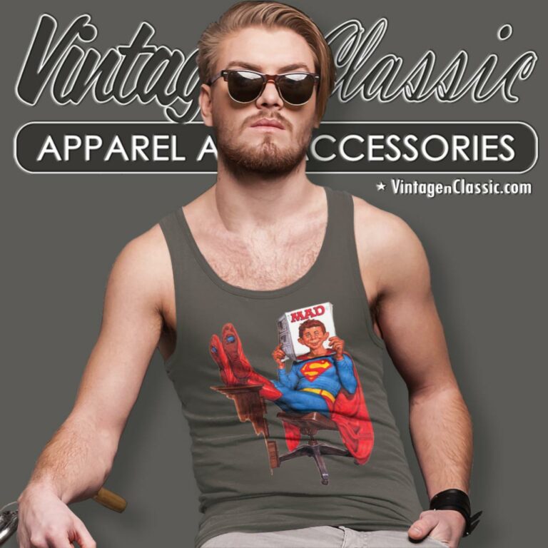 Mad Magazine Superman Tank Top Racerback Mad Magazine Superman Tank Top Racerback