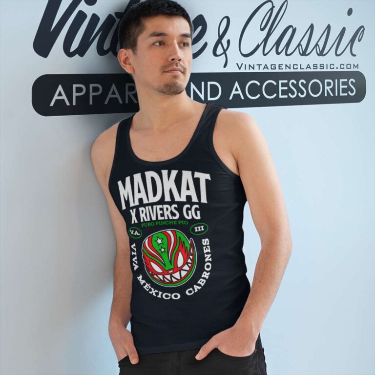 Madkat X Rivers Gg Puro Pinche Pio Tank Top Racerback Madkat X Rivers Gg Puro Pinche Pio Tank Top Racerback