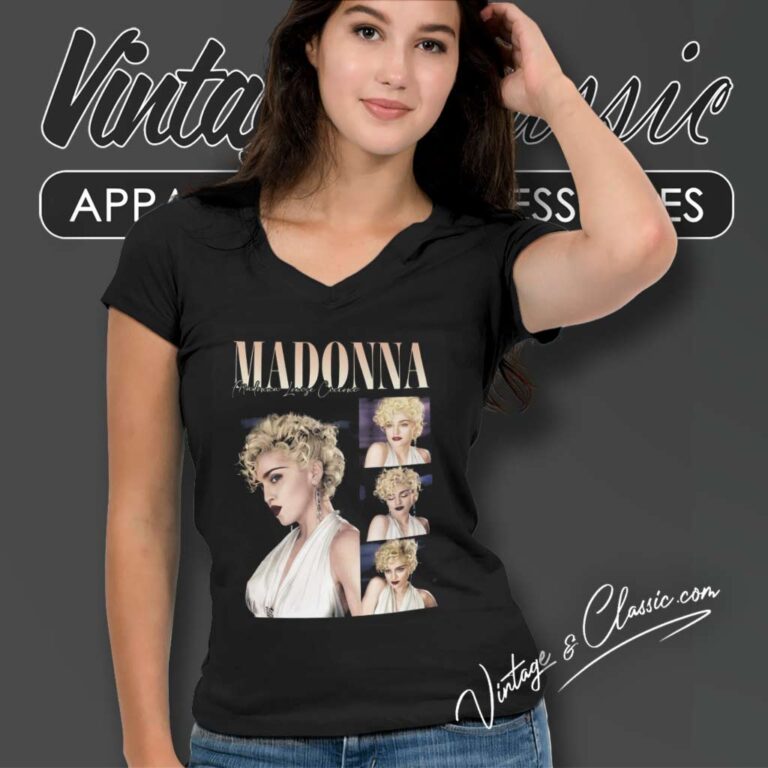 Madonna 2024 The Celebration Tour V Neck TShirt Madonna 2024 The Celebration Tour V Neck TShirt