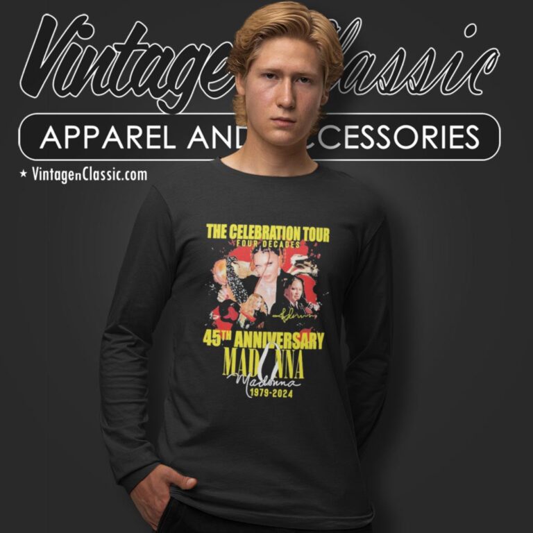 Madonna 45th Anniversary 1979 2024 Long Sleeve Tee Madonna 45th Anniversary 1979 2024 Long Sleeve Tee