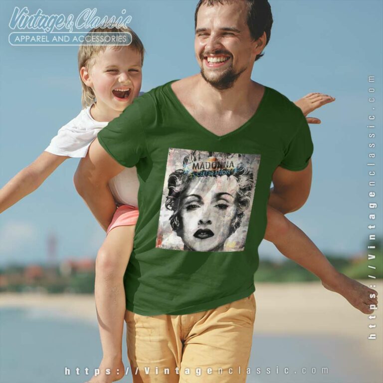 Madonna Celebration V Neck TShirt Madonna Celebration V Neck TShirt