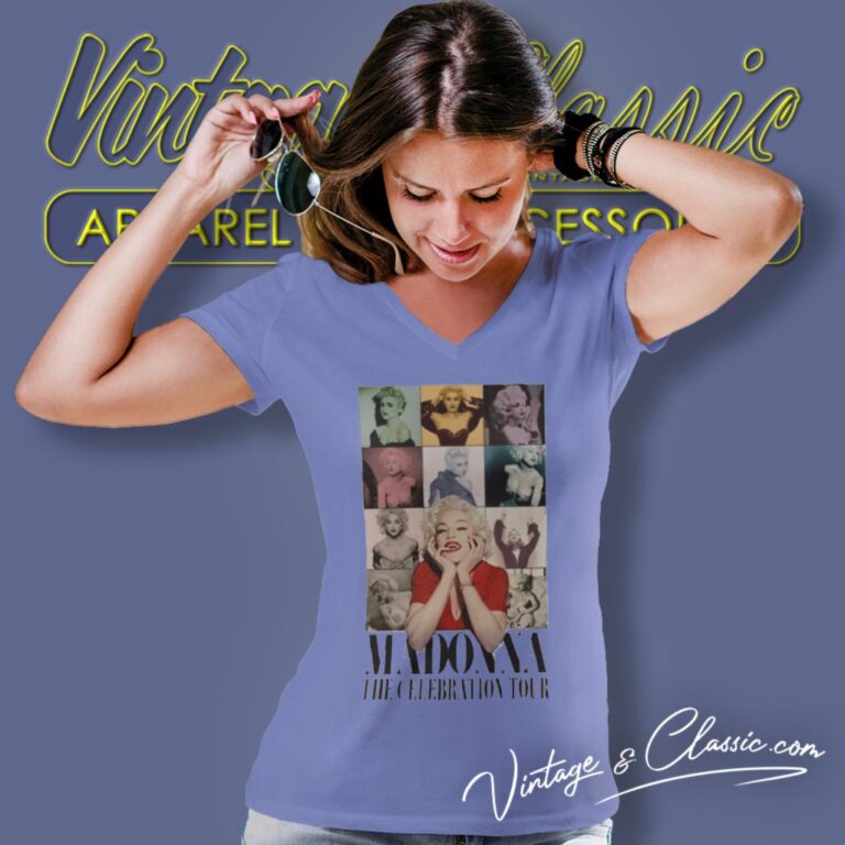 Madonna Concert V Neck TShirt Madonna Concert V Neck TShirt