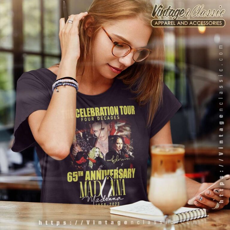 Madonna Four Decades The Celebration Tour Women TShirt Madonna Four Decades The Celebration Tour Women TShirt