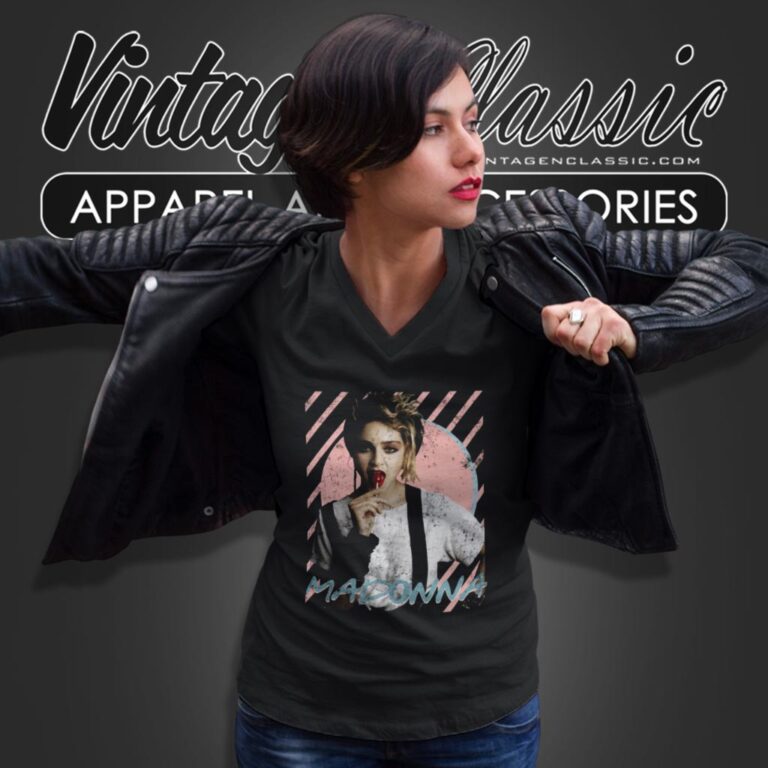 Madonna Original 80s V Neck TShirt Madonna Original 80s V Neck TShirt