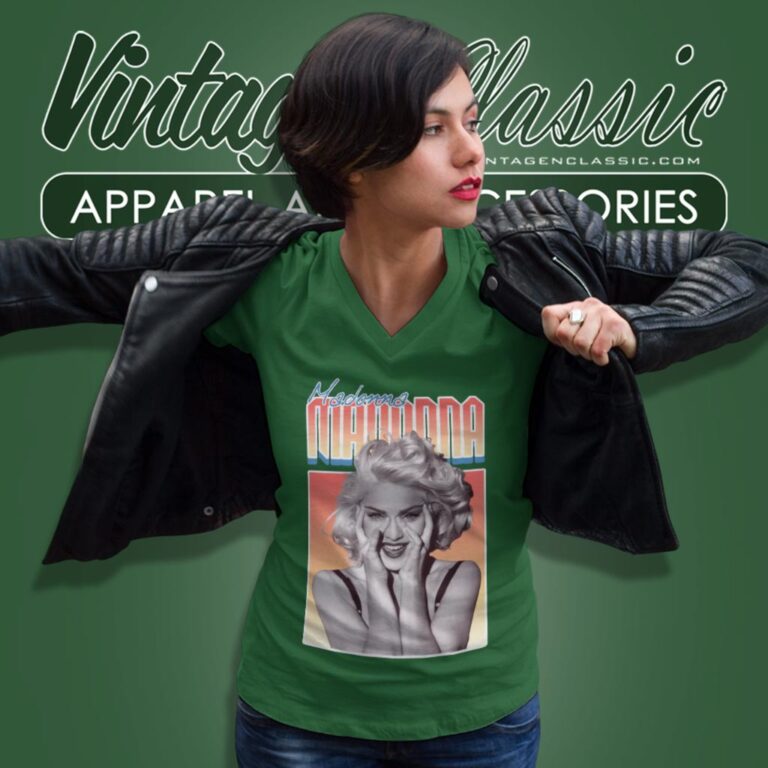 Madonna Retro V Neck TShirt Madonna Retro V Neck TShirt