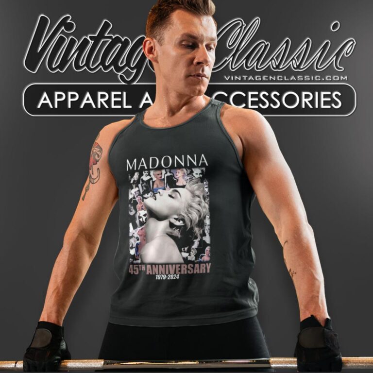 Madonna Shirt 45th Anniversary 1979 2024 Tank Top Racerback Madonna Shirt 45th Anniversary 1979 2024 Tank Top Racerback