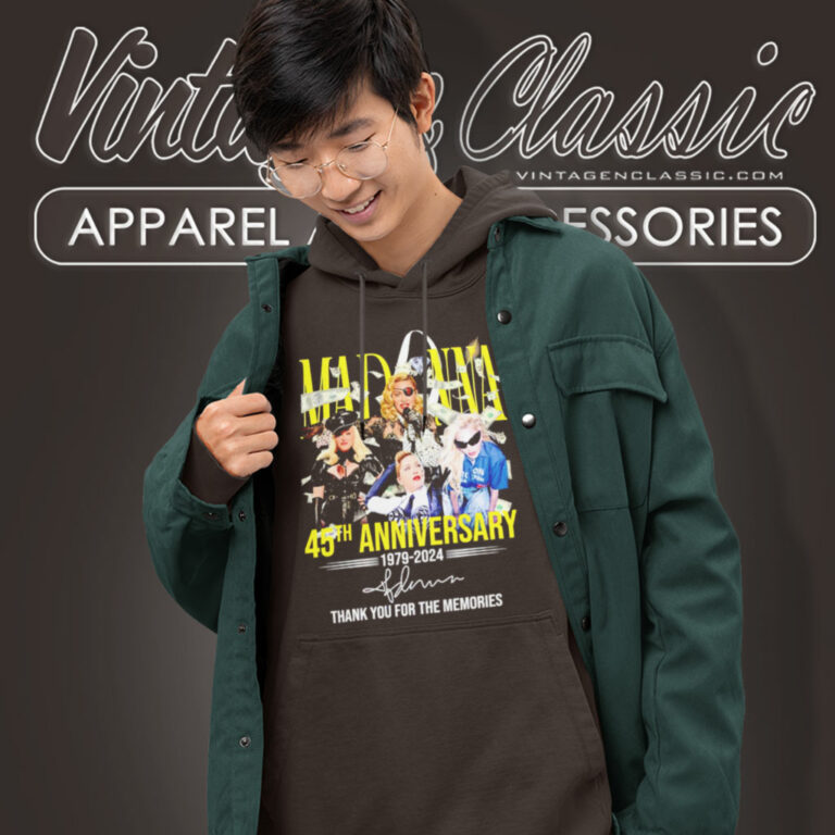 Madonna Shirt 45th Anniversary 1979 2024 Thank You For The Memories Hoodie Madonna Shirt 45th Anniversary 1979 2024 Thank You For The Memories Hoodie