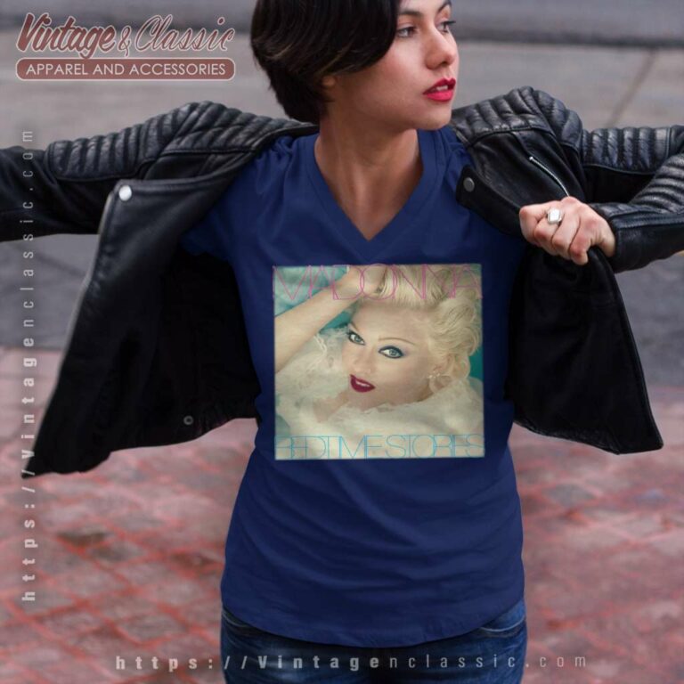 Madonna Shirt 6ixth Album Bedtime Stories V Neck TShirt Madonna Shirt 6ixth Album Bedtime Stories V Neck TShirt