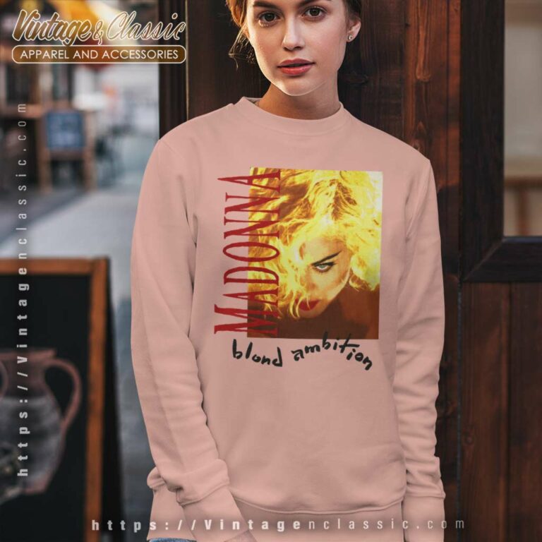 Madonna Shirt Blond Ambition World Tour Sweatshirt Madonna Shirt Blond Ambition World Tour Sweatshirt