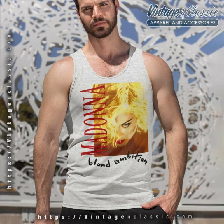 Madonna Shirt Blond Ambition World Tour Tank Top Racerback Madonna Shirt Blond Ambition World Tour Tank Top Racerback