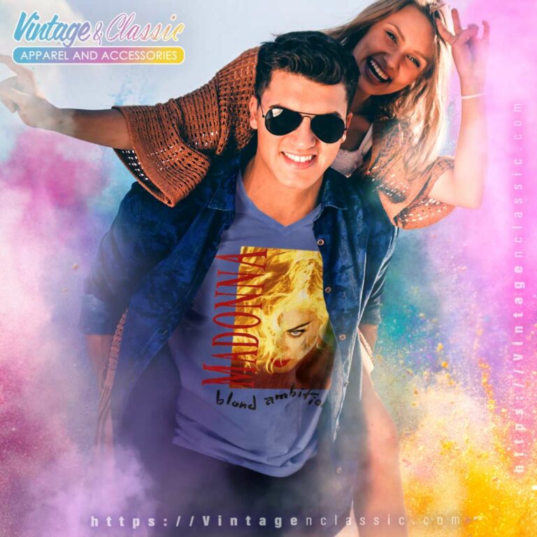 Madonna Shirt Blond Ambition World Tour V Neck TShirt Madonna Shirt Blond Ambition World Tour V Neck TShirt