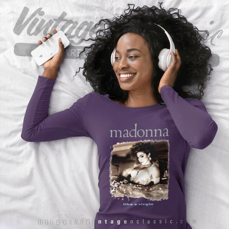 Madonna Shirt Like A Virgin Tour 2023 Long Sleeve Tee Madonna Shirt Like A Virgin Tour 2023 Long Sleeve Tee