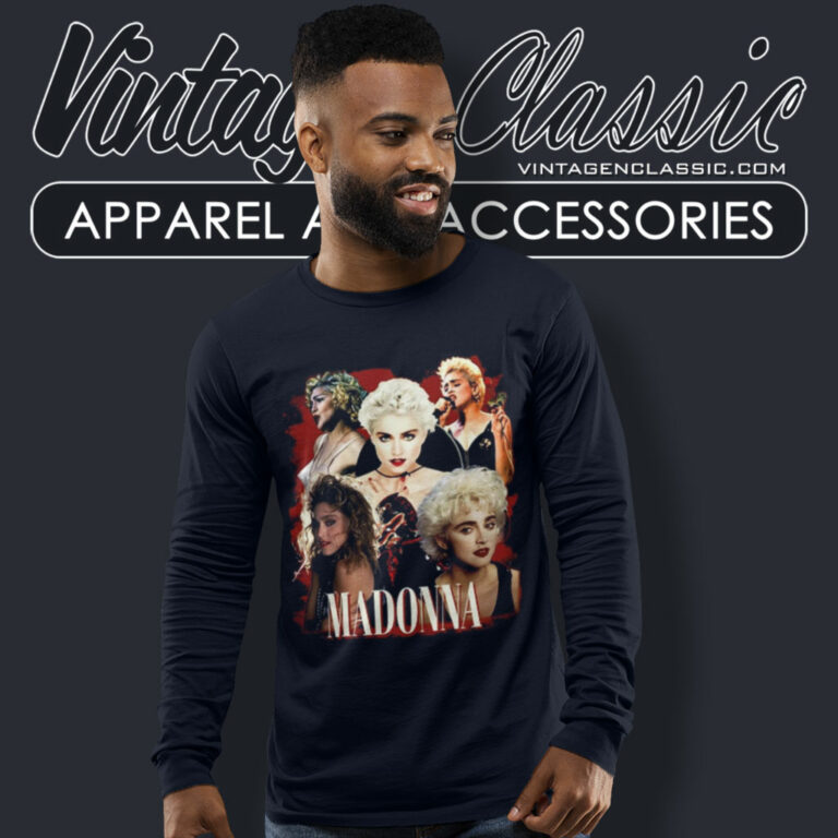 Madonna Shirt Queen Bootleg Rap 90s Style Long Sleeve Tee Madonna Shirt Queen Bootleg Rap 90s Style Long Sleeve Tee
