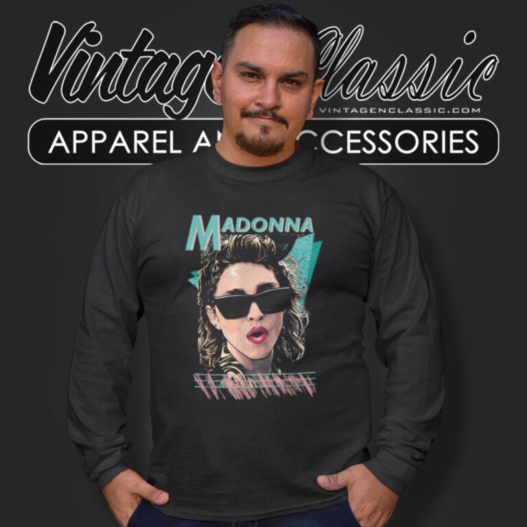 Madonna Shirt Queen Of Pop Long Sleeve Tee Madonna Shirt Queen Of Pop Long Sleeve Tee