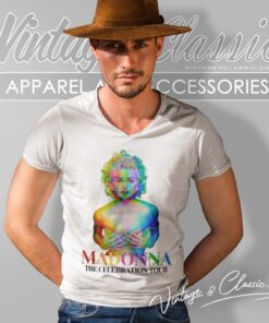 Madonna Shirt The Celebration Tour 2024 5 Madonna Shirt The Celebration Tour 2024 V Neck TShirt