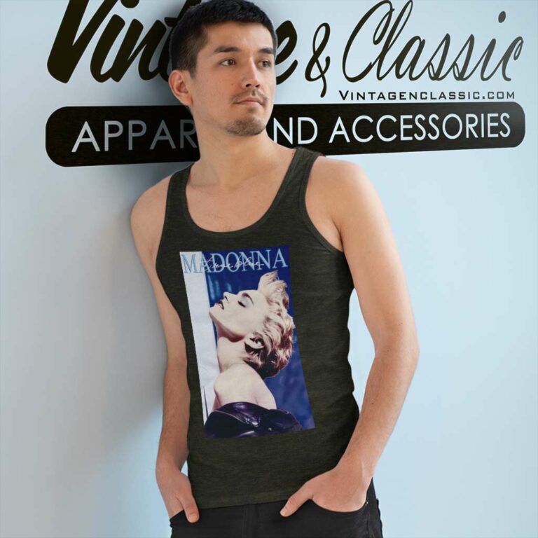Madonna Shirt True Blue Tank Top Racerback Madonna Shirt True Blue Tank Top Racerback