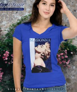 Madonna Shirt True Blue V Neck TShirt