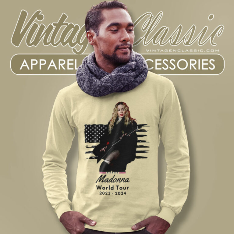 Madonna Shirt World Tour 2023 2024 Concert Long Sleeve Tee Madonna Shirt World Tour 2023 2024 Concert Long Sleeve Tee