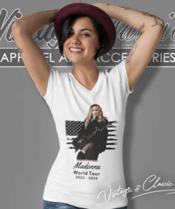 Madonna Shirt World Tour 2023 2024 Concert V Neck TShirt