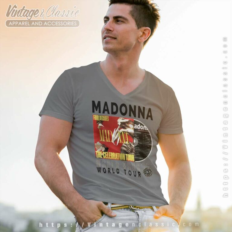 Madonna The Celebration Tour 2023 Shirt V Neck TShirt Madonna The Celebration Tour 2023 Shirt V Neck TShirt