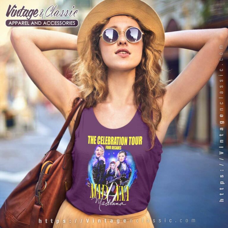 Madonna The Celebration Tour Four Decades Tank Top Racerback Madonna The Celebration Tour Four Decades Tank Top Racerback