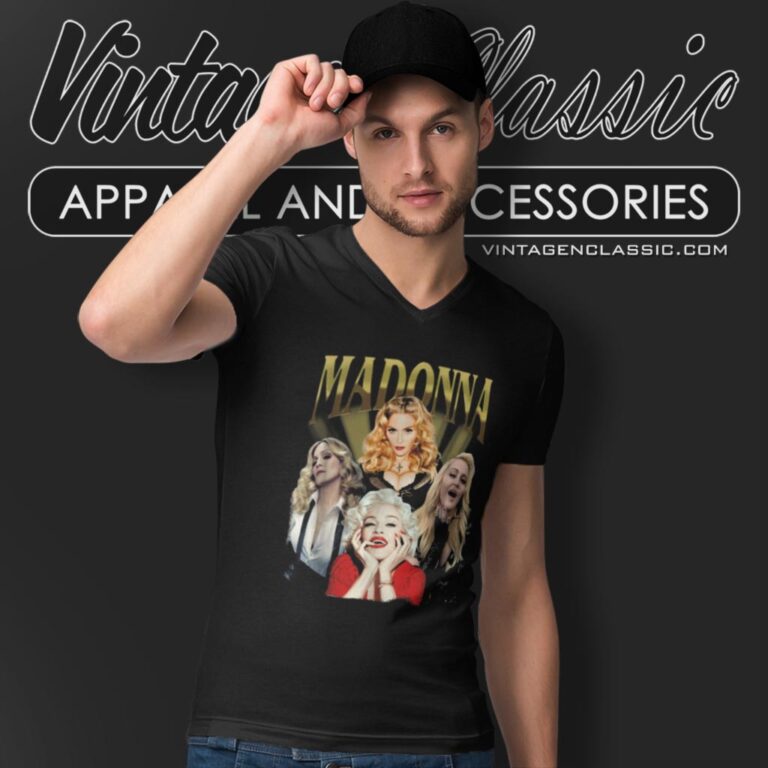 Madonna The Celebration V Neck TShirt Madonna The Celebration V Neck TShirt